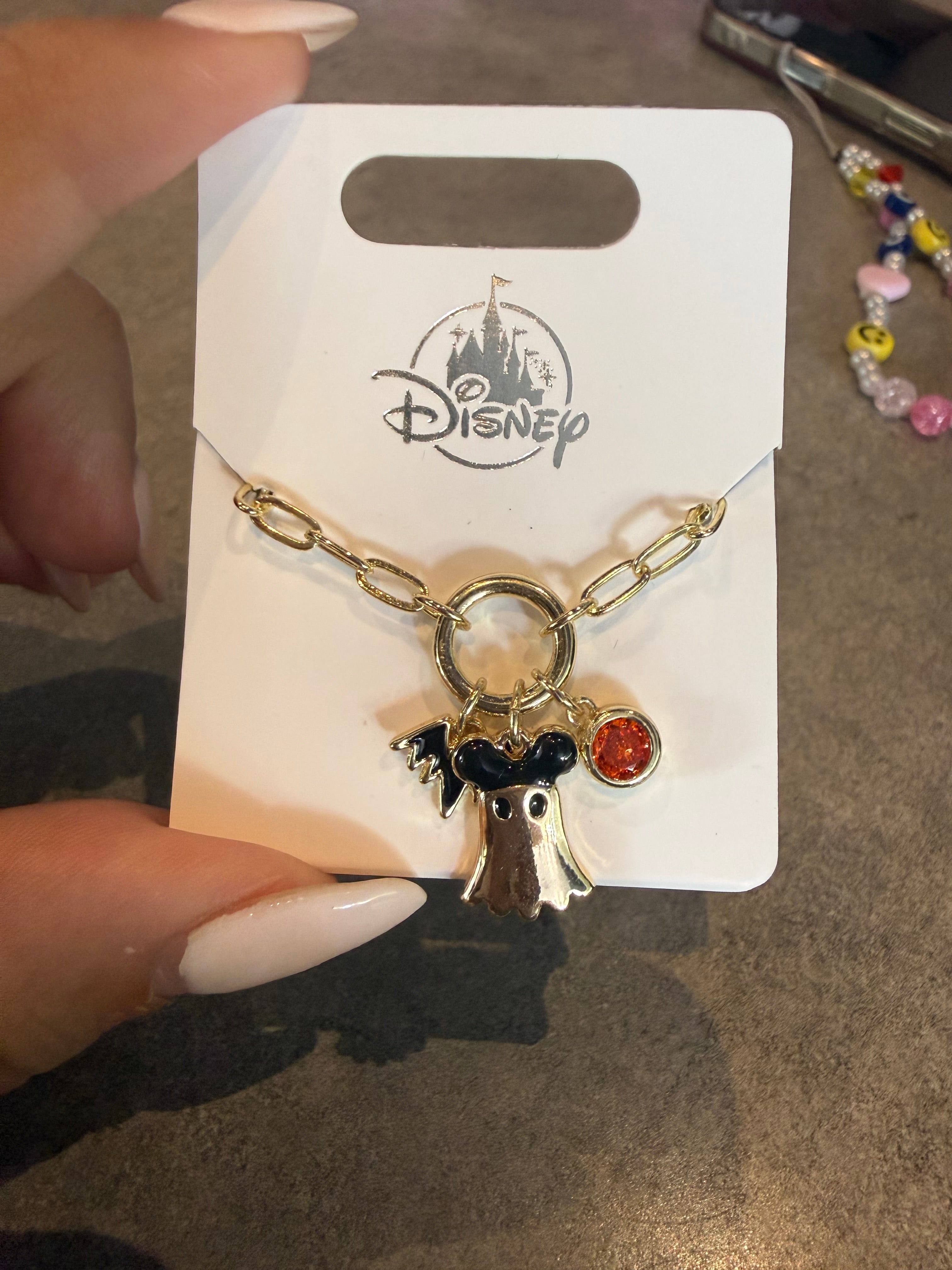 Disney Gold Ghost Necklace